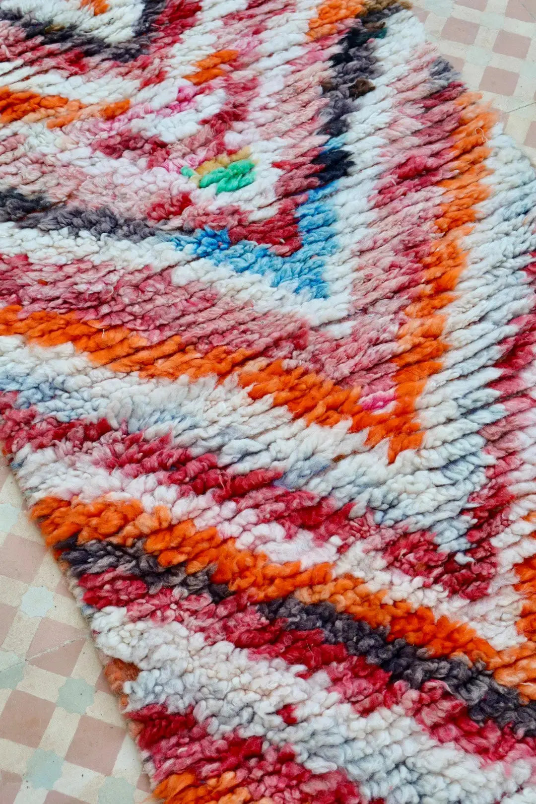 Tapis Berbère Couloir Boujad Motifs Multicolores - 288 x 71 cm Néda