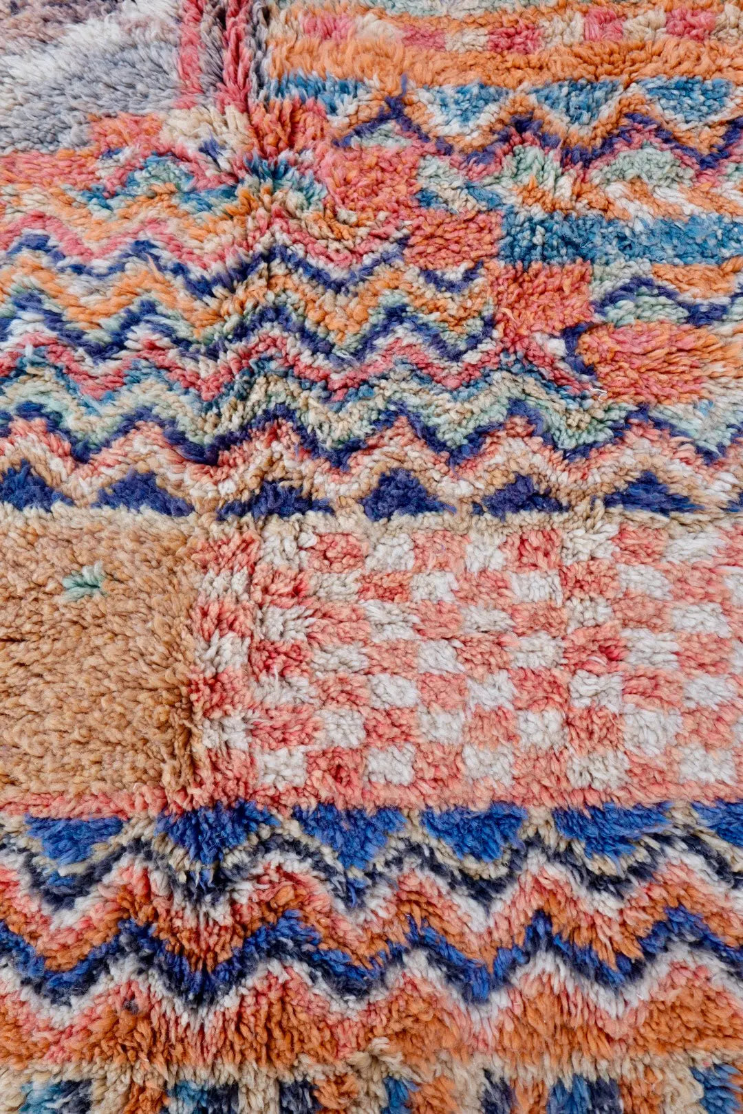 Tapis Berbère Patchwork Coloré Béni Ouarain Qualité Supérieure - 261 x 169 cm Néda