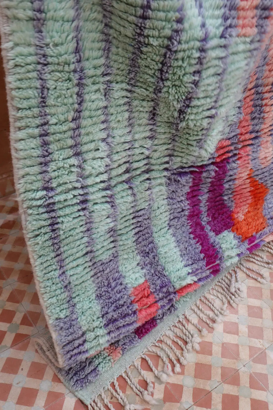 Berberteppich Boujad Bunt Lila Türkis - 151 × 106 cm Néda