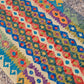 Tapis kilim afghan de couloir multicolore moderne fait-main