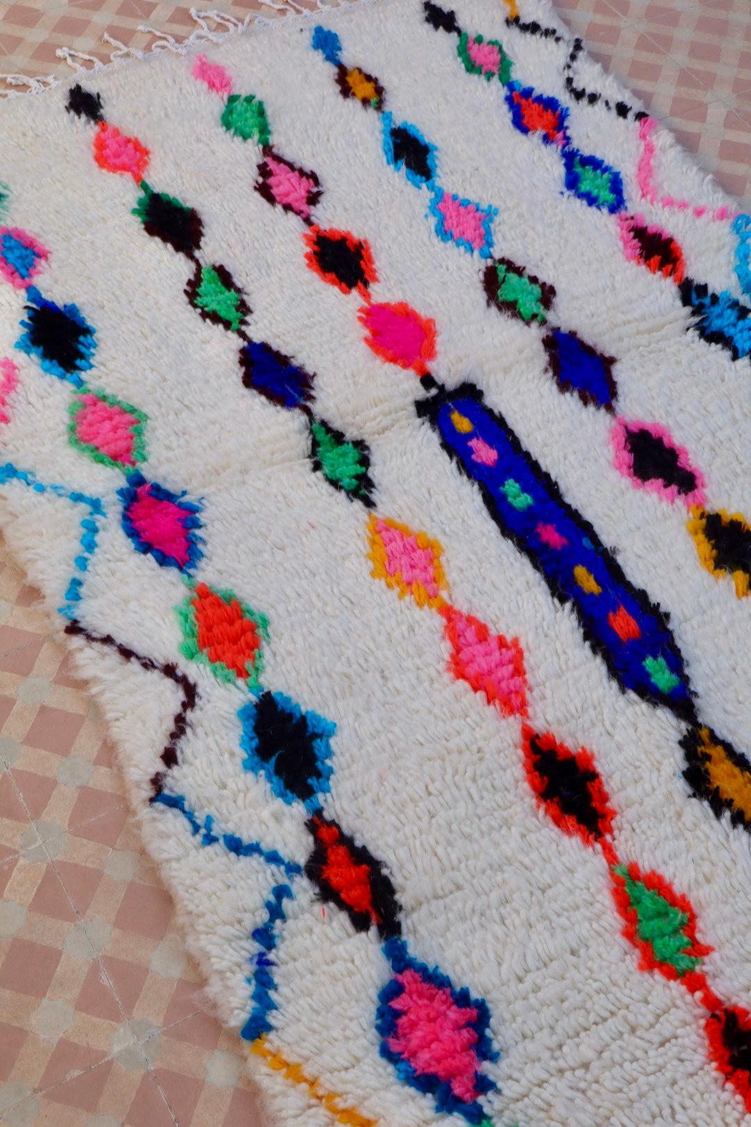 Tapis Berbère Azilal Coloré Multicolore Fluo- 161  x 106 cm Néda