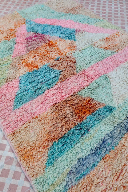 Tappeto Berbero Boujad Colorato Colori Pastello - 249 × 156 cm Néda
