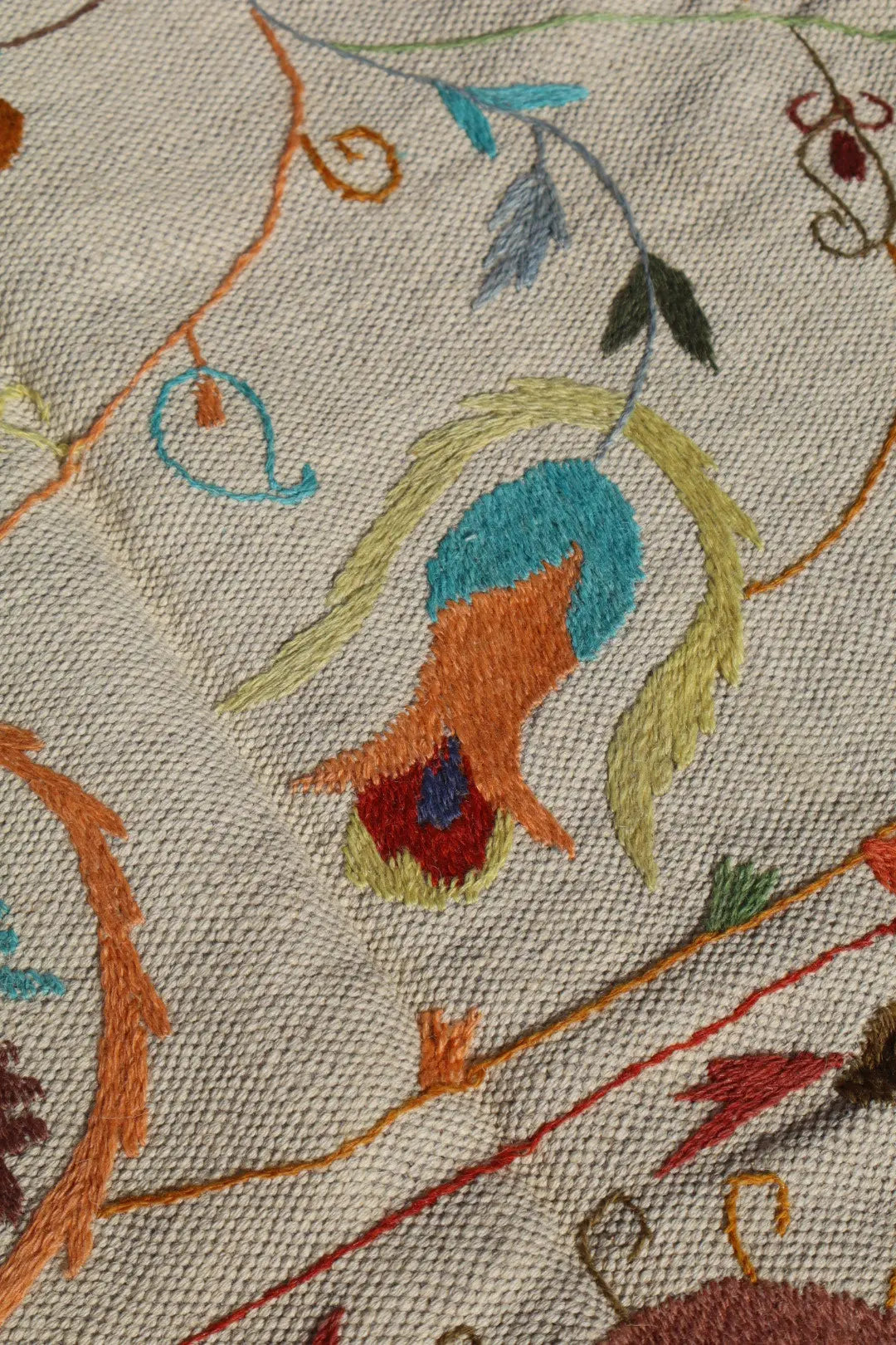 Tapis Kilim Suzani Blanc Multicolore – 238 x 159 cm Néda