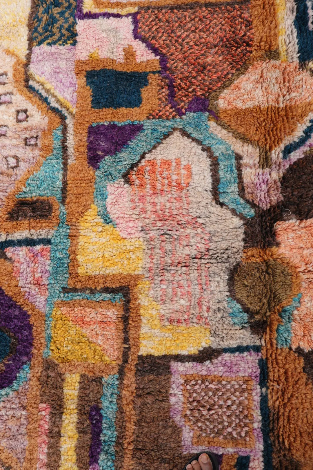 Tapis Berbère Tableau Multicolore Béni Ouarain Qualité Supérieure - 242 x 181 cm Néda