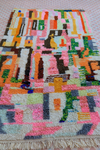 Tapis Berbère Boujaad Coloré Multicolore - 261 x 150 cm