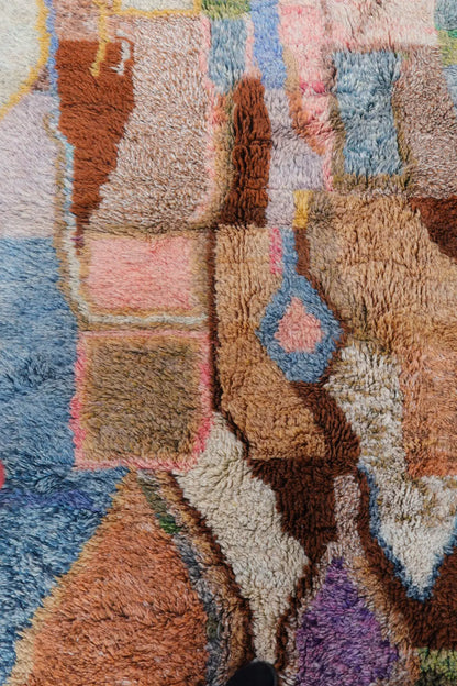 Tapis Berbère Tableau Multicolore Béni Ouarain Qualité Supérieure -308 x 226 cm Néda