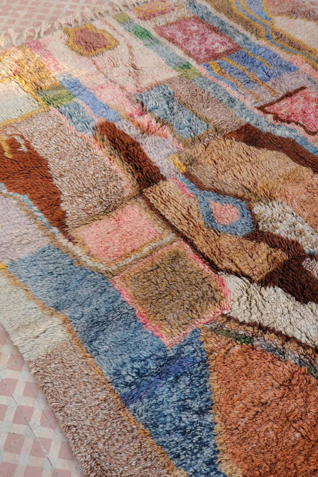 Tapis Berbère Tableau Multicolore Béni Ouarain Qualité Supérieure -308 x 226 cm Néda