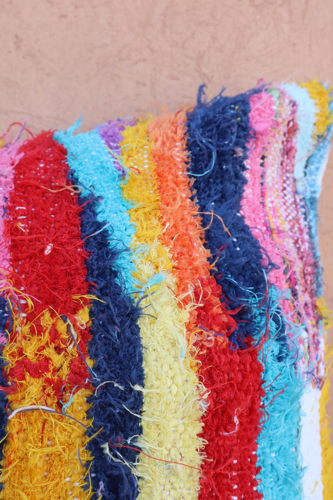 Coussin Marocain Boucherouite Multicolore  - Néda