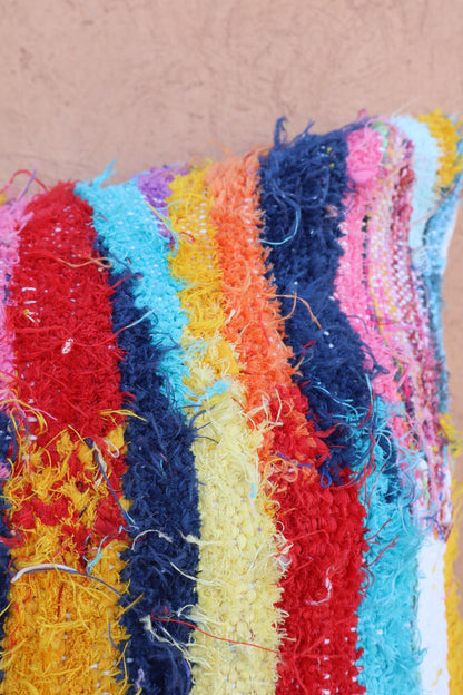 Coussin Marocain Boucherouite Multicolore  - Néda