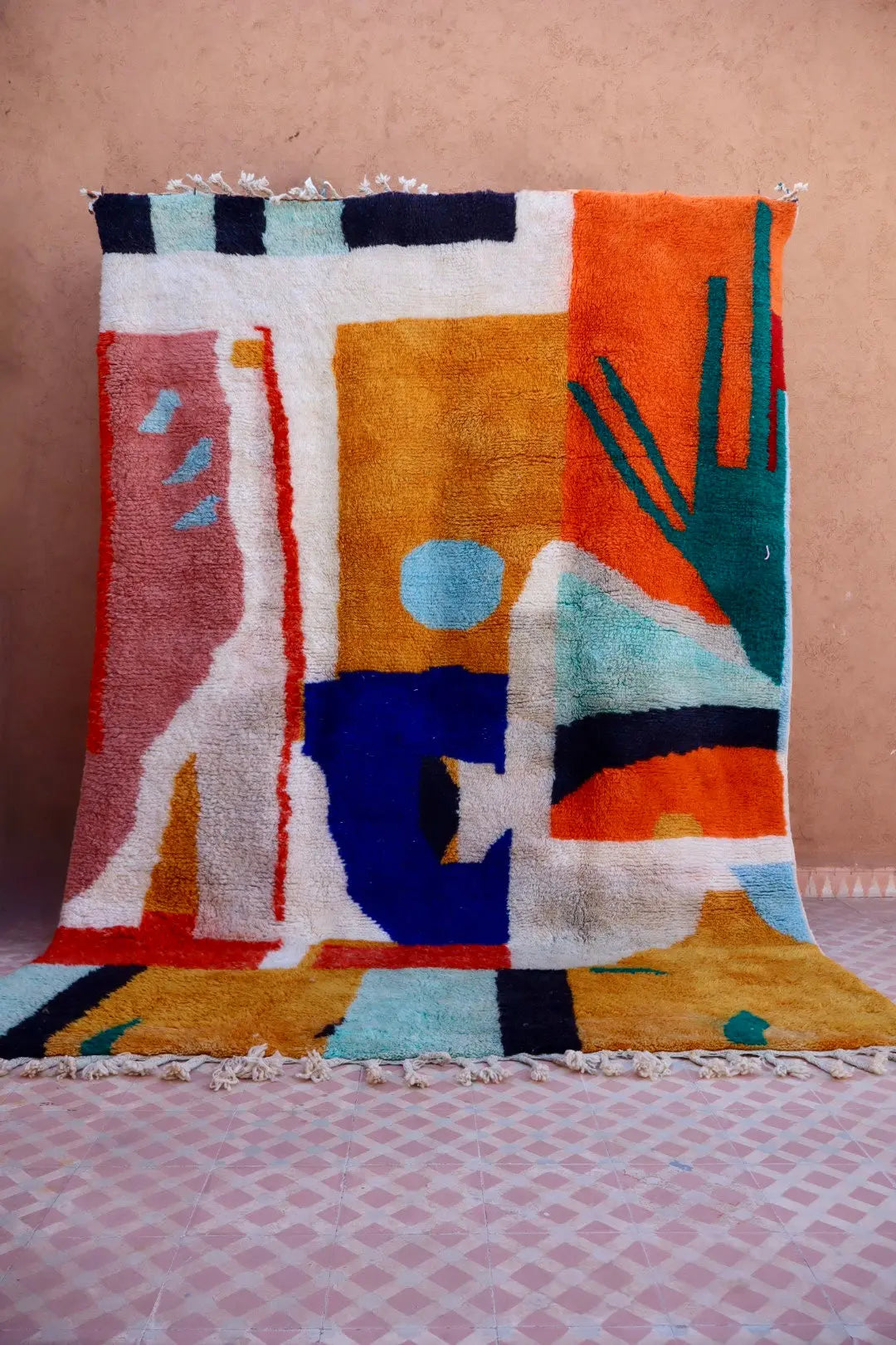 Tapis Berbère Azilal Multicolore Graphique Qualité Supérieure - 278 x 195 cm Néda