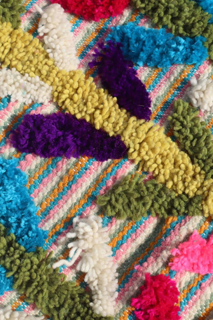 Tapis Berbère Coloré Azilal à Reliefs - 113 x 68 cm Néda