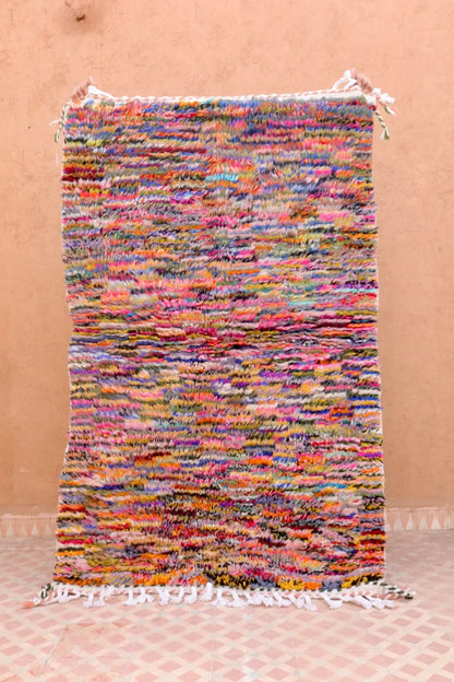 Tapis Berbère Béni Ouarain Multicolore Moucheté- 163 x 104 cm Néda