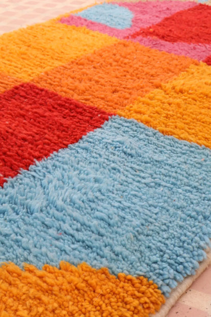 Tapis Berbère Azilal Coloré Moderne de Qualité Supérieure - 327 x 80 cm Néda