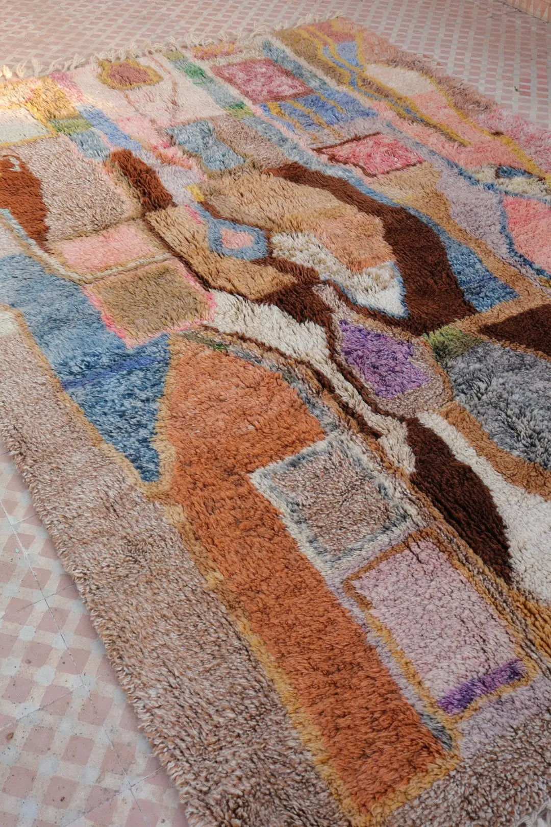 Tapis Berbère Tableau Multicolore Béni Ouarain Qualité Supérieure -308 x 226 cm Néda