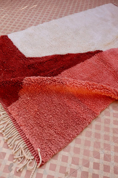 Tapis Berbère Coloré Contemporain Marron & Rose Qualité Supérieure - 260 x 155 cm Néda
