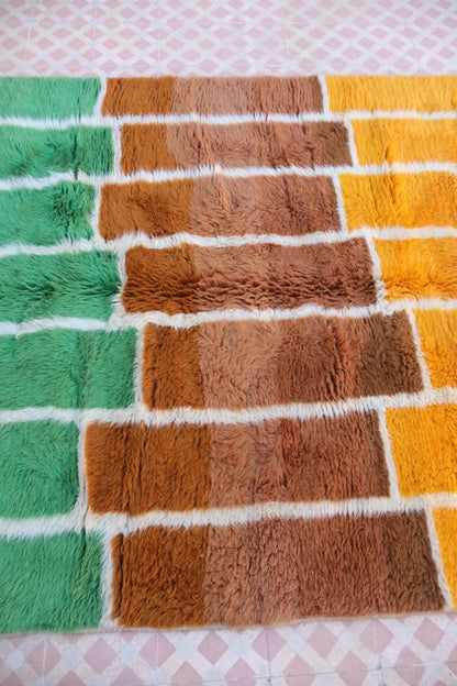 Tapis Berbère Coloré Géométrique Multicolore Qualité Supérieure - 247 x 145 cm Néda