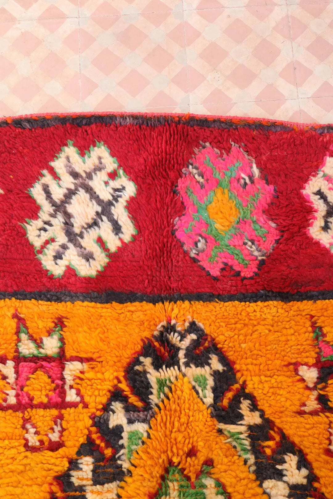 Tapis Berbère Boujaad Antique Orange et Rouge- 280 x 170 cm Néda