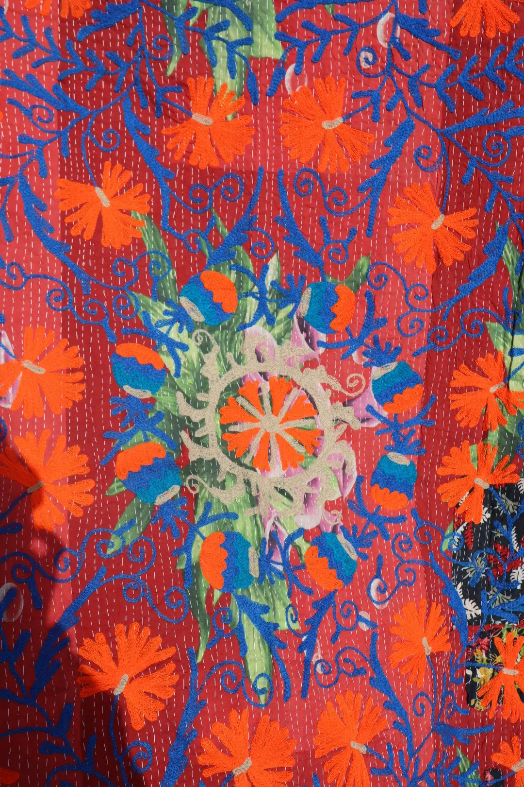 Kantha Suzani indien Brodé Multicolore – Coton Néda