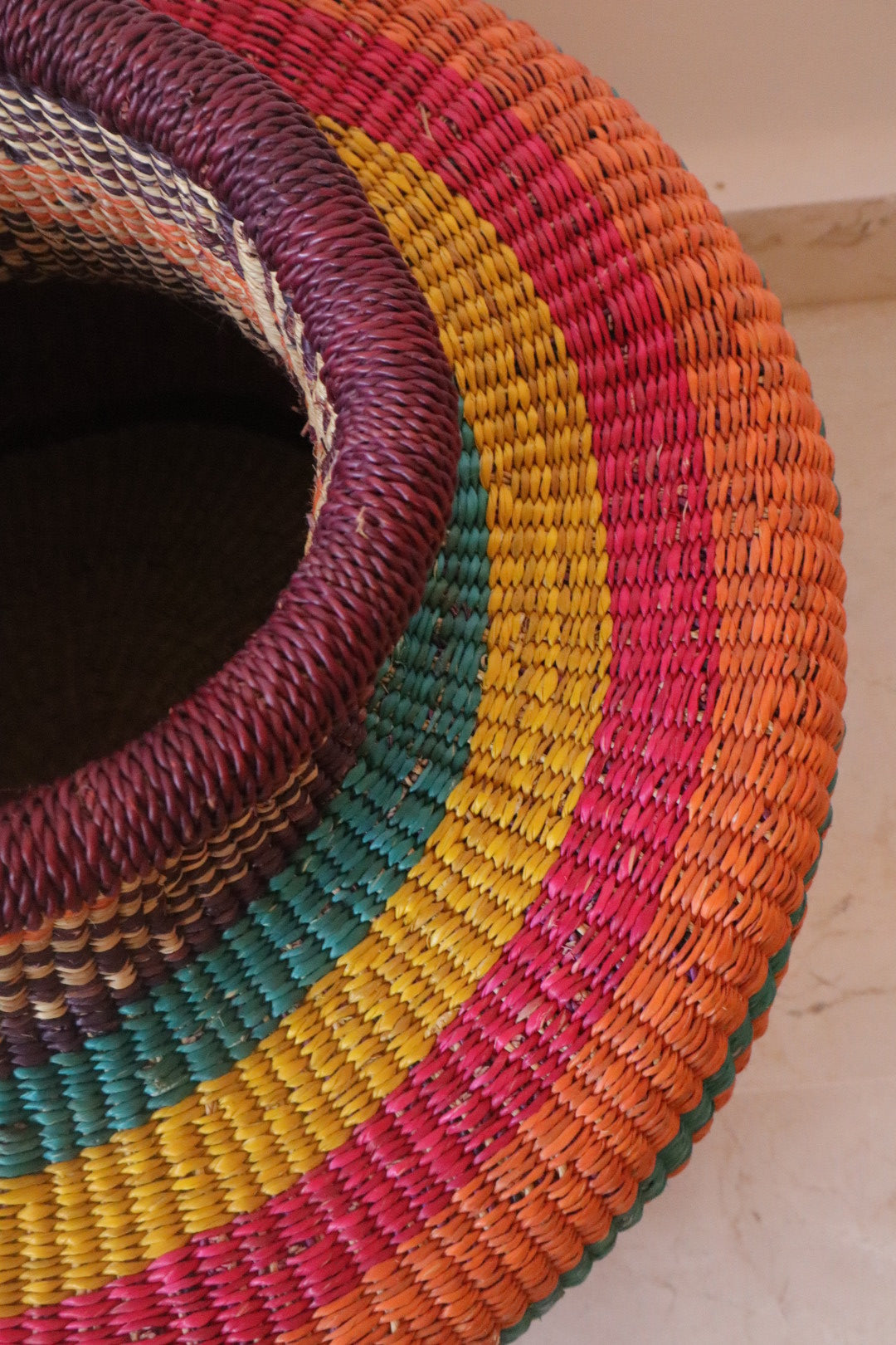 Burkina Faso Round - Cesta africana multicolor