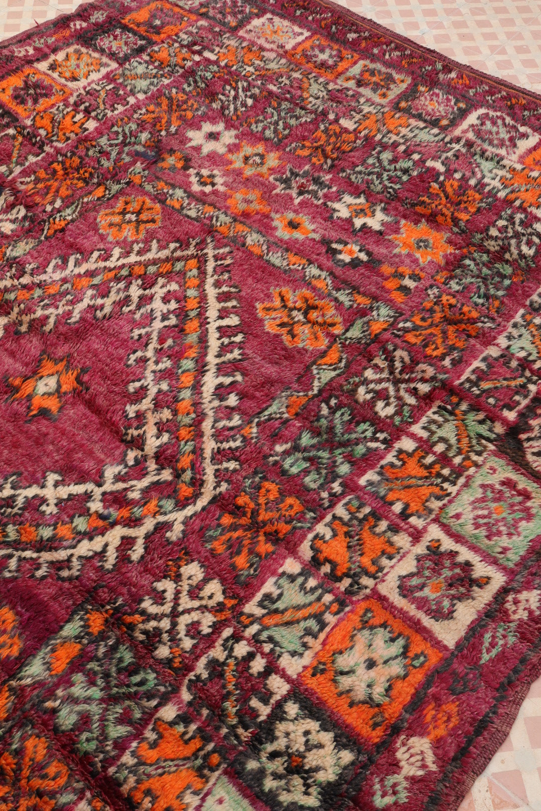 Tappeto berbero Boujaad Antique Bordeaux Orange - 276 x 197 cm