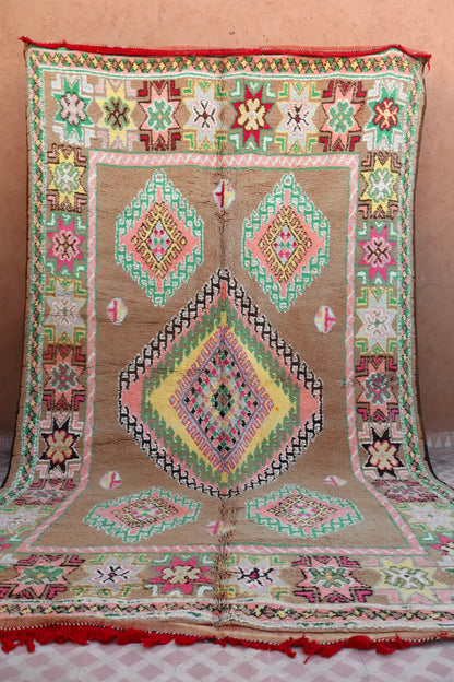 Tapis Berbère Boujaad Antique Marron Multicolore  - 352 x 196 cm Néda