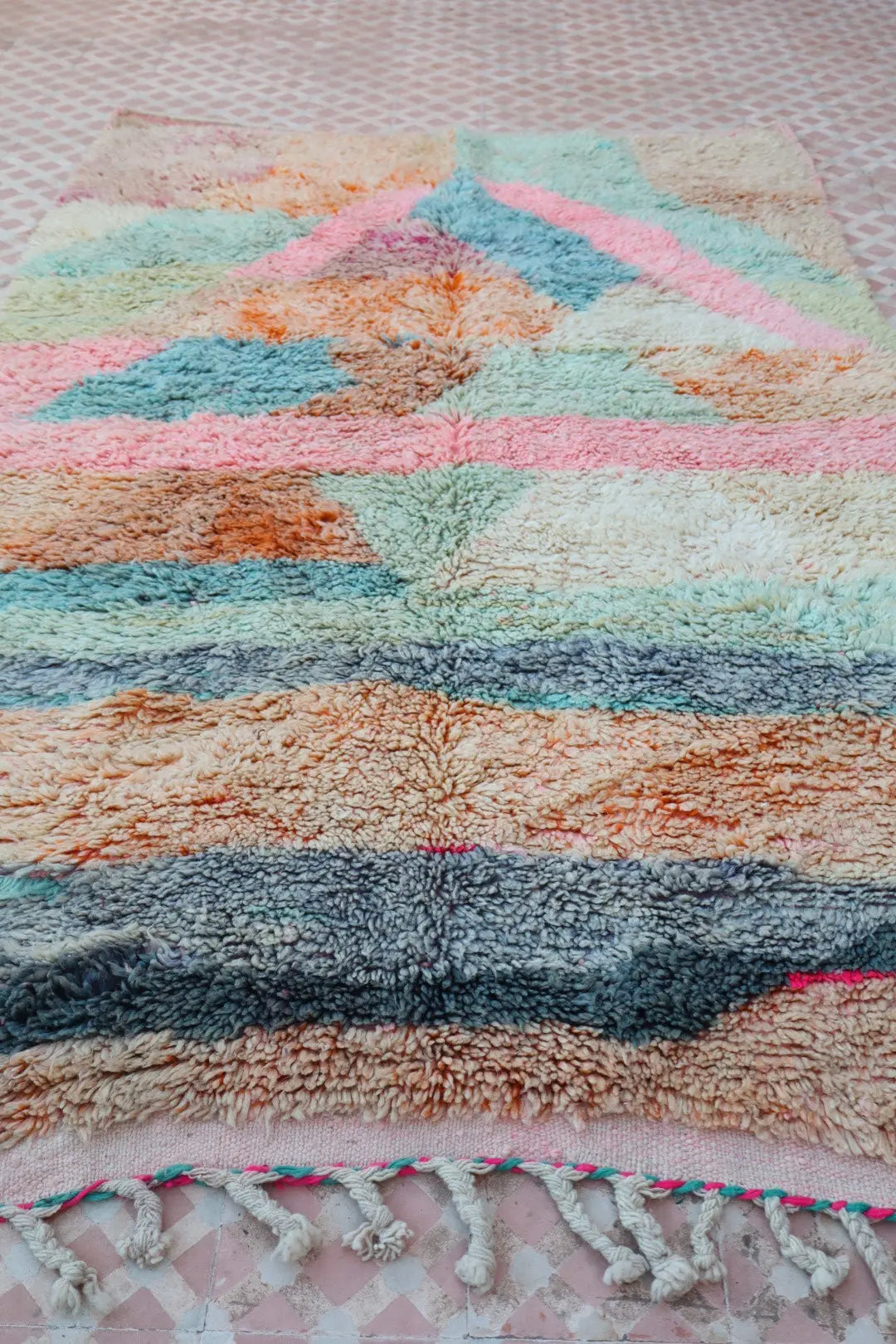 Tappeto Berbero Boujad Colorato Colori Pastello - 249 × 156 cm Néda