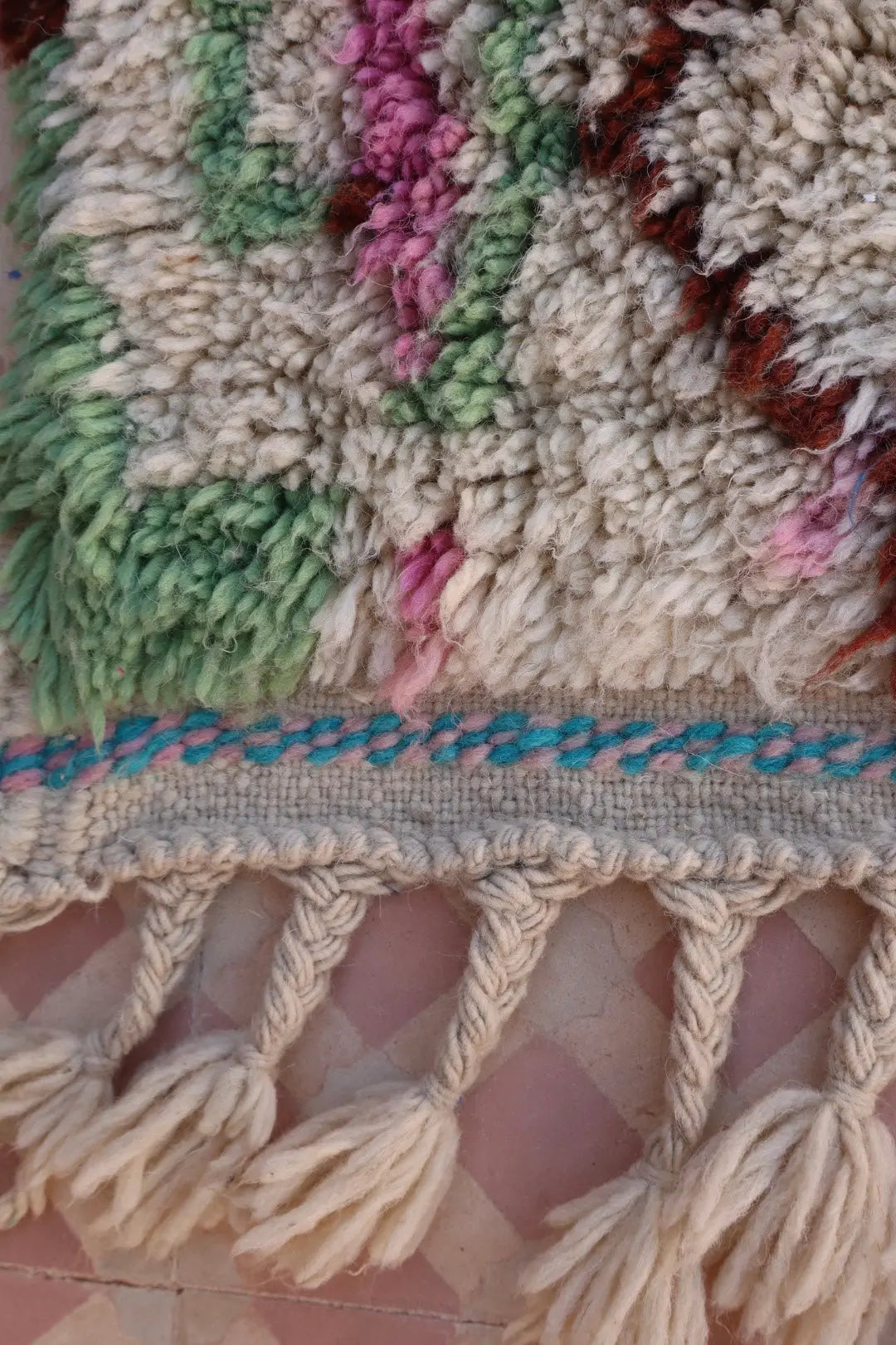 Tapis Berbère Coloré Vert - 150 x 112 cm Néda