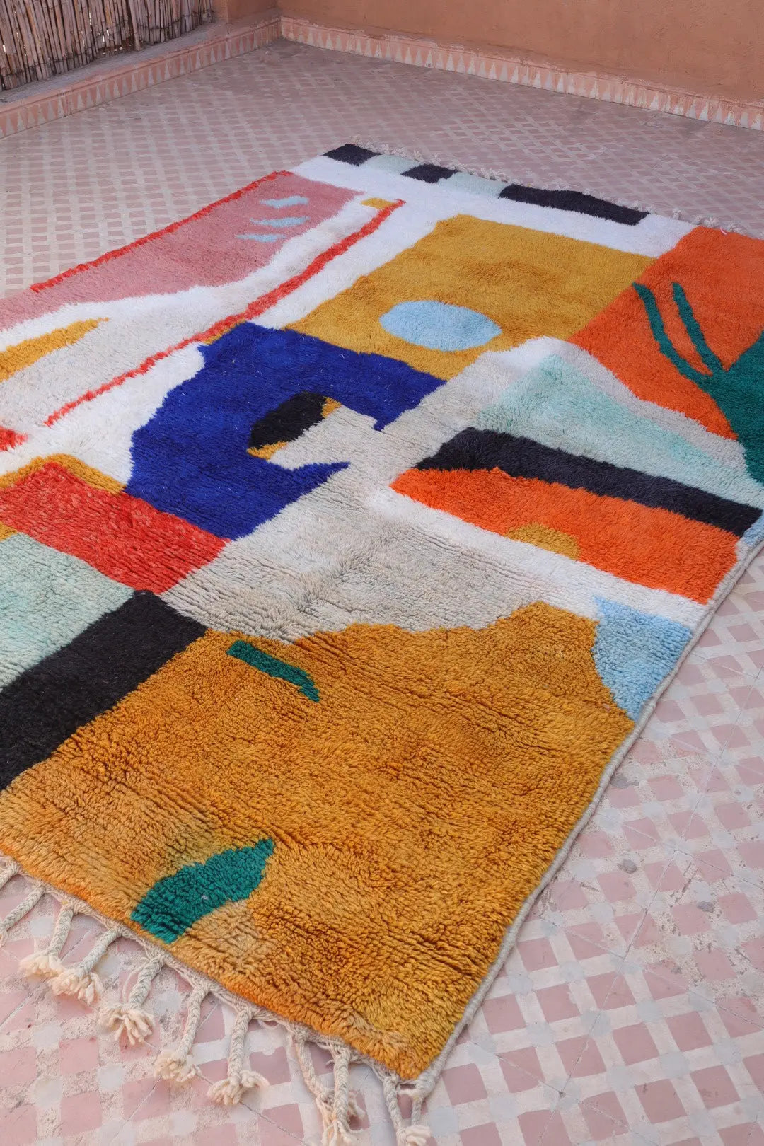 Tapis Berbère Azilal Multicolore Graphique Qualité Supérieure - 278 x 195 cm Néda