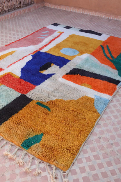 Tapis Berbère Azilal Multicolore Graphique Qualité Supérieure - 278 x 195 cm Néda