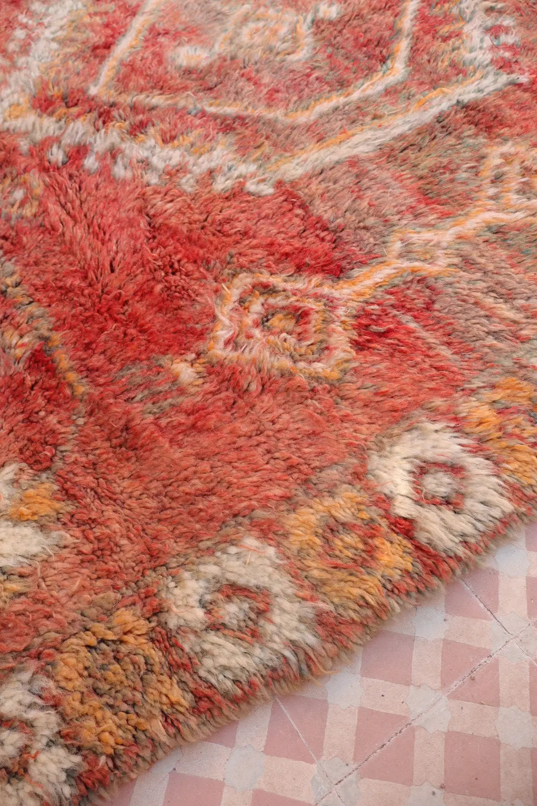 Alfombra Bereber Antigua Terracota Boujaad - 253 x 174 cm Néda