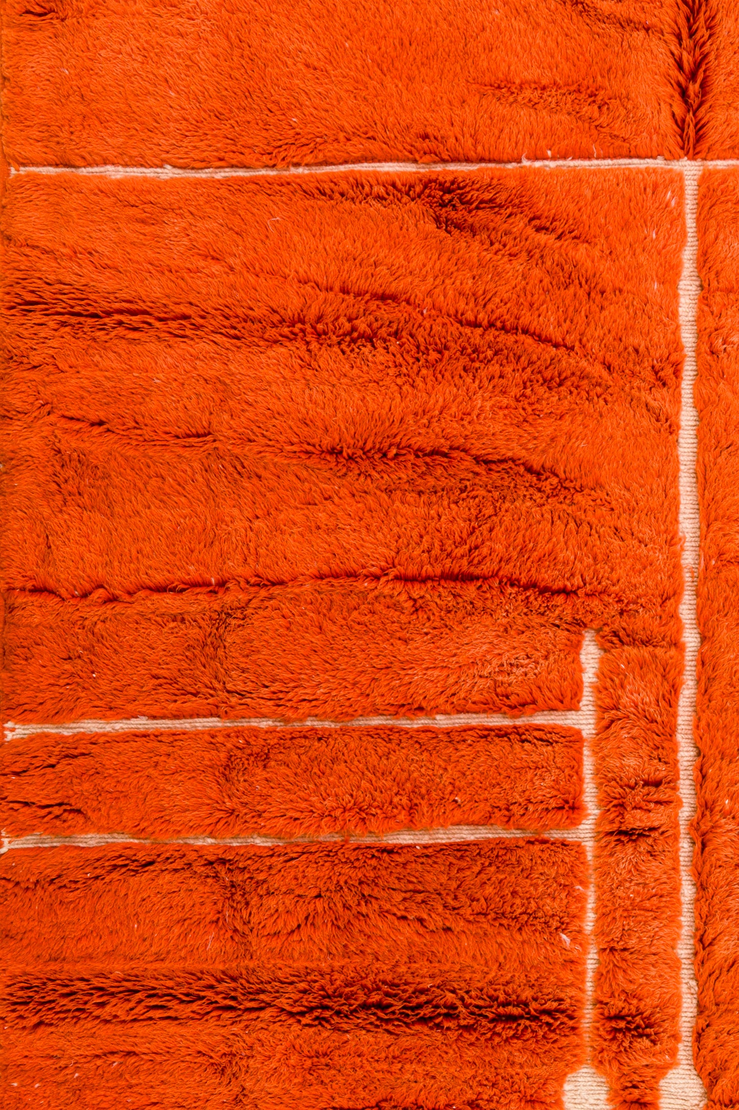 Tapis Berbère Mrirt Coloré Orange Terracotta Reliefs - 304 x 204 cm