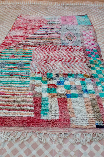 Tapis Berbère Boujad Motifs Colorés - 253 x 151 cm Néda