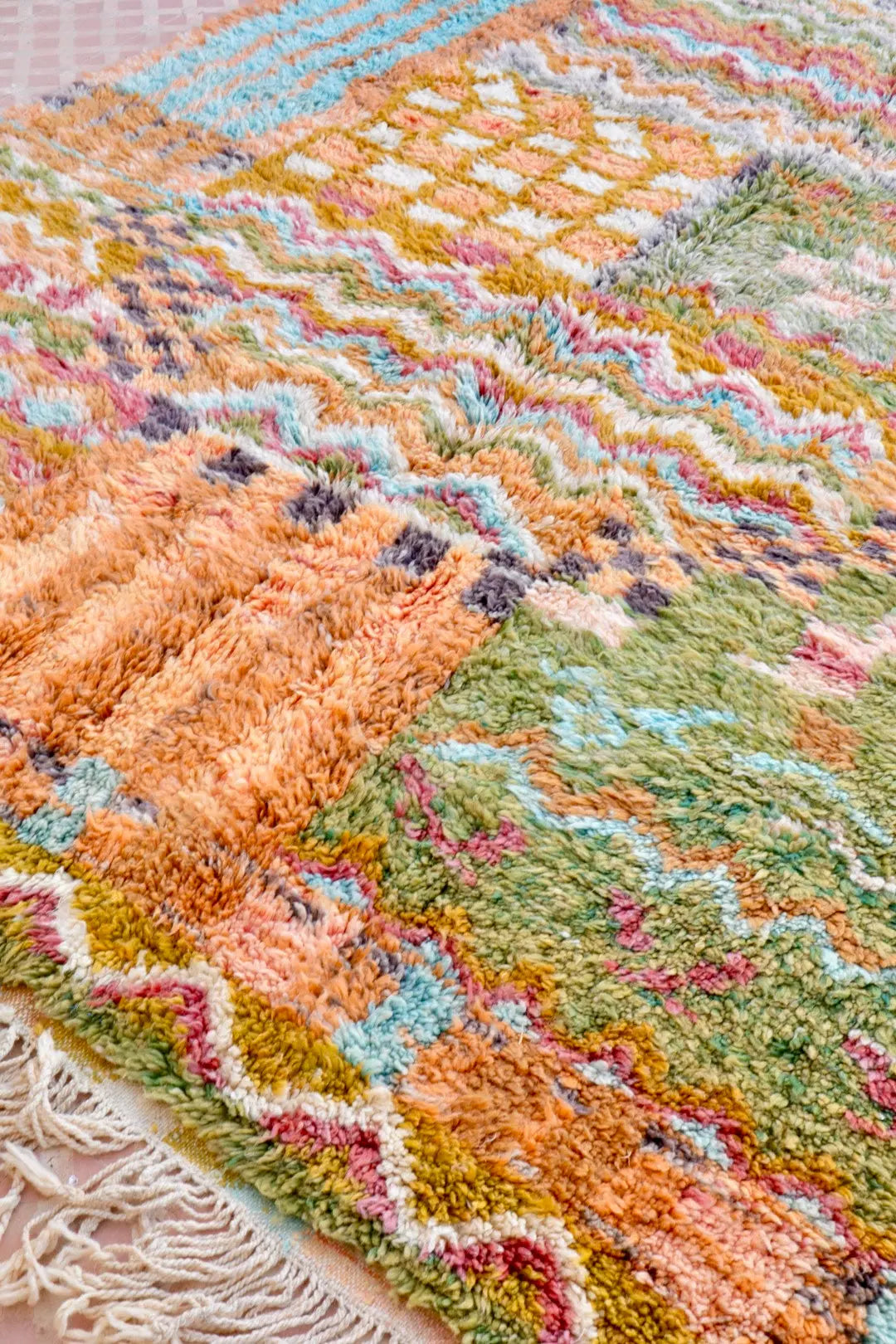 Tapis Berbère Coloré Patchwork Béni Ouarain Qualité Supérieure - 301 x 204 cm Néda