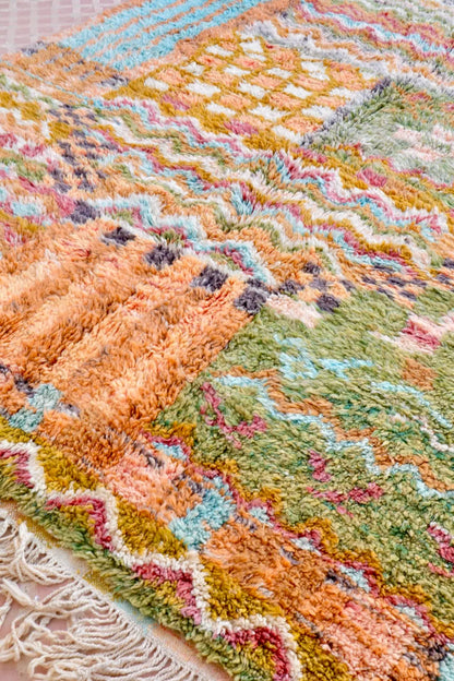 Tapis Berbère Coloré Patchwork Béni Ouarain Qualité Supérieure - 301 x 204 cm Néda