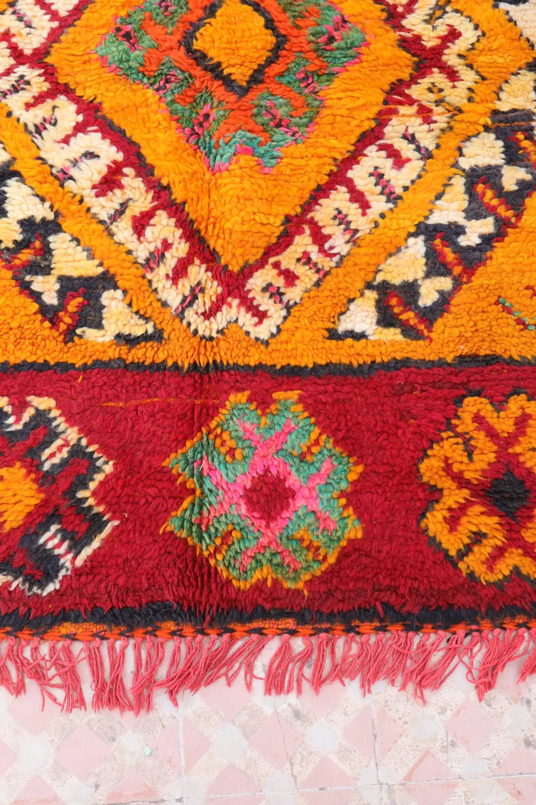 Tapis Berbère Boujaad Antique Orange et Rouge- 280 x 170 cm Néda