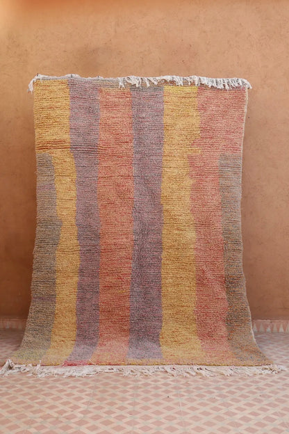 Tapis Berbère Coloré Rayé Béni Ouarain- 234 x 151 cm Néda