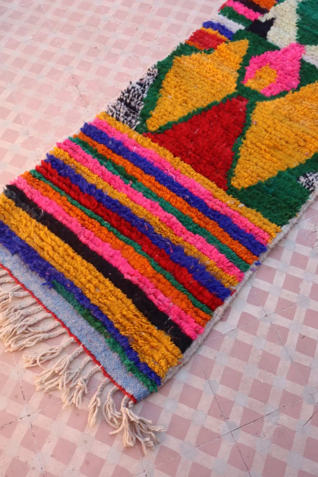 Tapis Berbère Couloir Boujaad Coloré Multicolore - 335 x 72 cm Néda