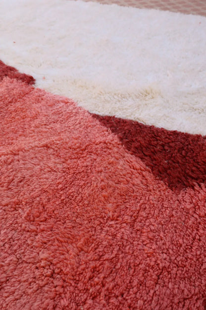Tapis Berbère Coloré Contemporain Marron & Rose Qualité Supérieure - 260 x 155 cm Néda