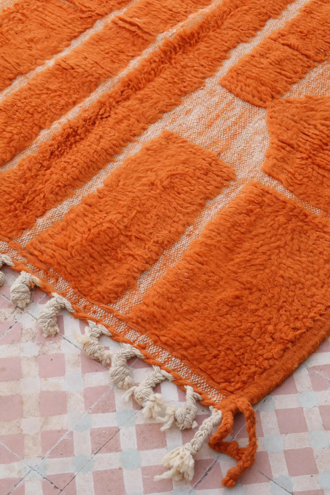 Berberteppich Orange Kupfer Beni Ouarain - 301 x 194 cm Néda