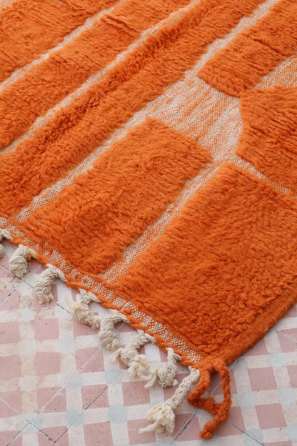 Berberteppich Orange Kupfer Beni Ouarain - 301 x 194 cm Néda