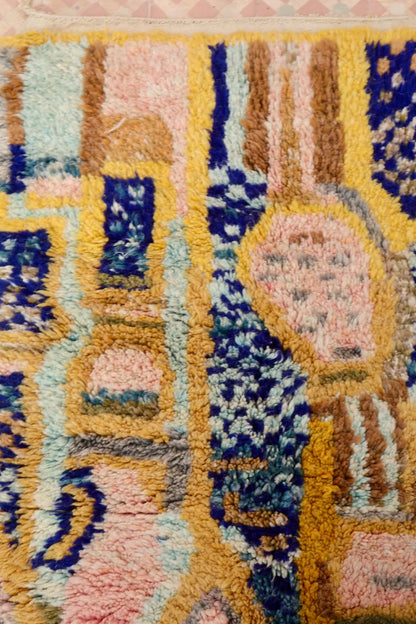 Tapis Berbère Abstrait Coloré Béni Ouarain Qualité Supérieure - 280 x 170 cm Néda