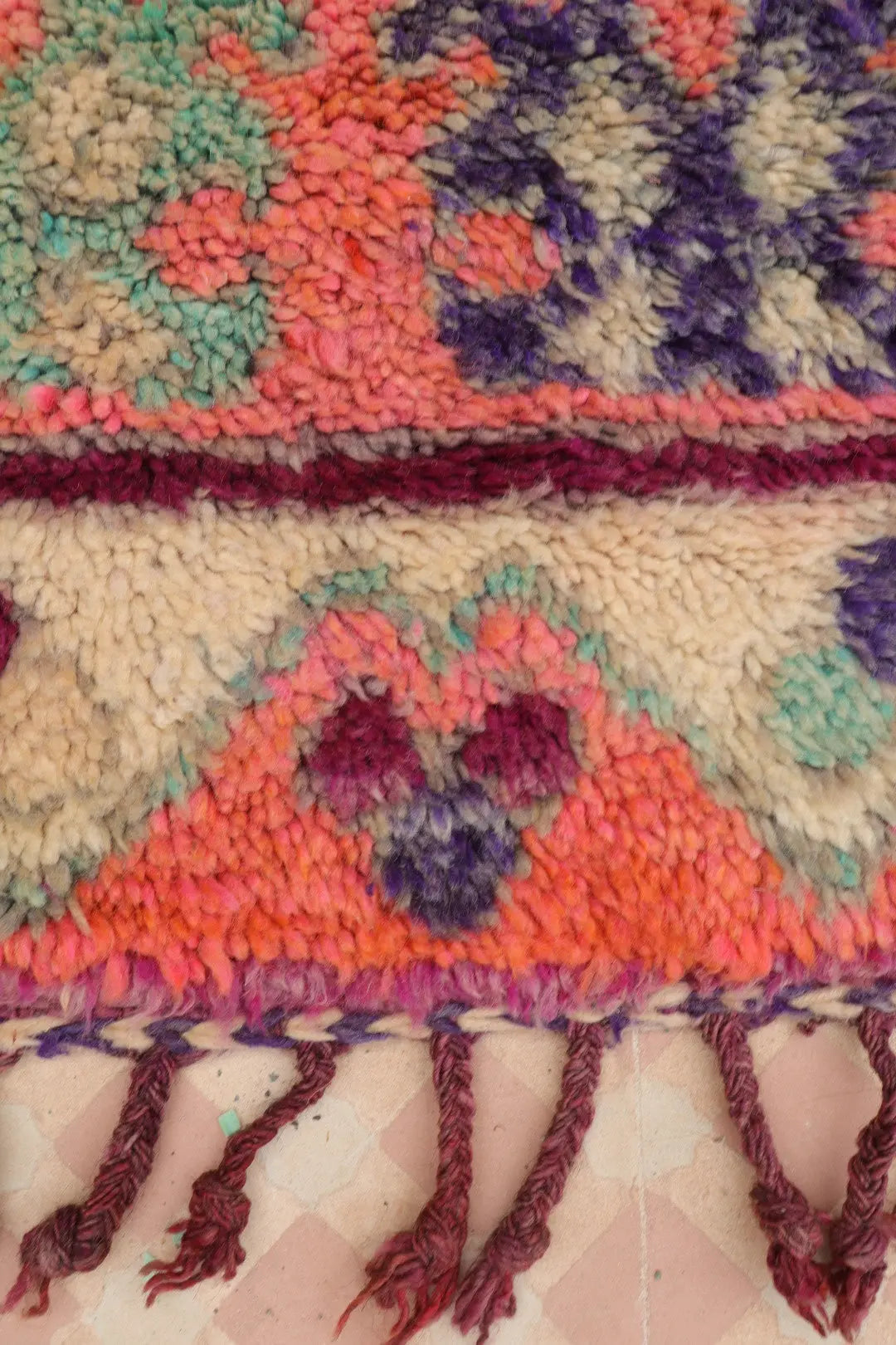 Tapis Berbère Boujaad Antique Violet Rose - 340 x 200 cm Néda
