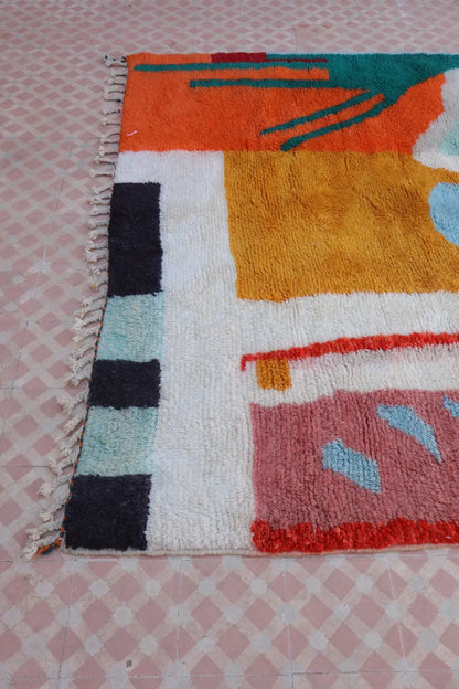 Tapis Berbère Azilal Multicolore Graphique Qualité Supérieure - 278 x 195 cm Néda