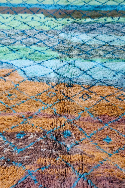 Tapis Berbère Tableau Multicolore Béni Ouarain Qualité Supérieure - 180 x 250 cm Néda