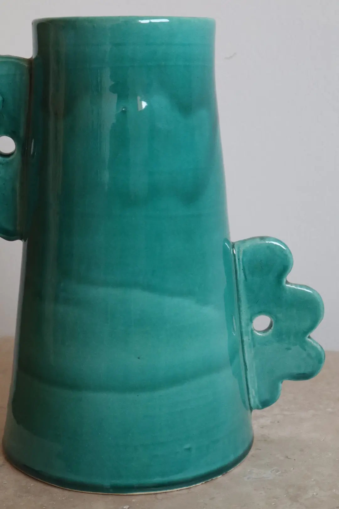 Vase Abstrait en Céramique Fait-Main Fleurs - DAISY Turquoise Néda