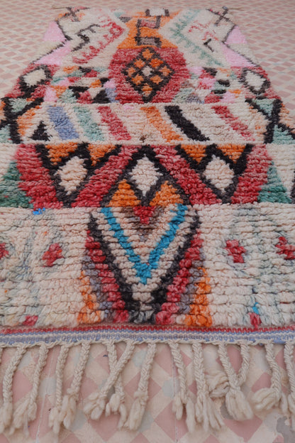 Tapis Berbère Boujaad Coloré - 217 x 97 cm