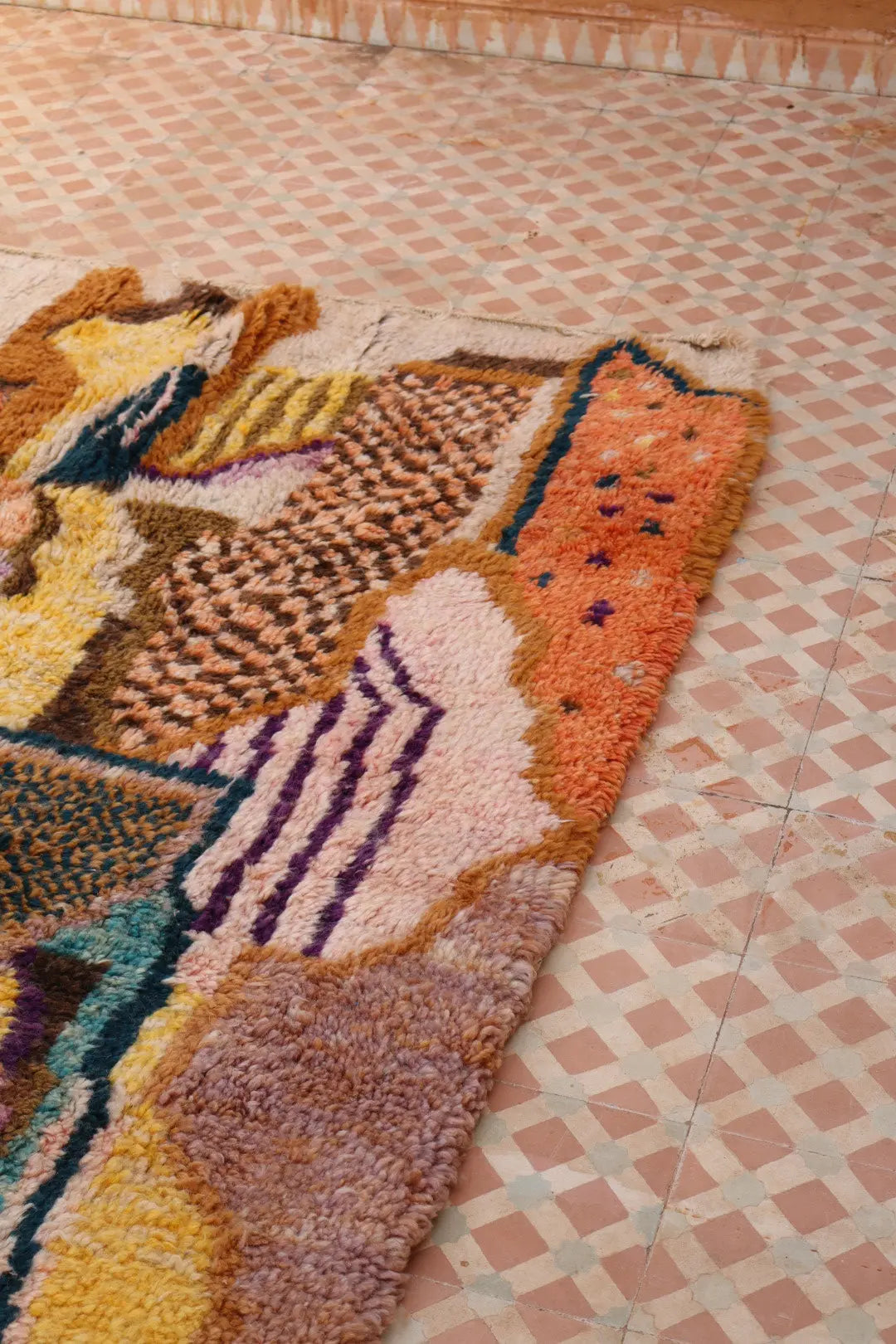 Tapis Berbère Tableau Multicolore Béni Ouarain Qualité Supérieure - 242 x 181 cm Néda