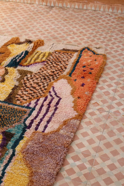 Tapis Berbère Tableau Multicolore Béni Ouarain Qualité Supérieure - 242 x 181 cm Néda