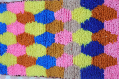 Duo de Tapis Berbères  Béni Ouarain Multicolore  - Descente de lit Néda