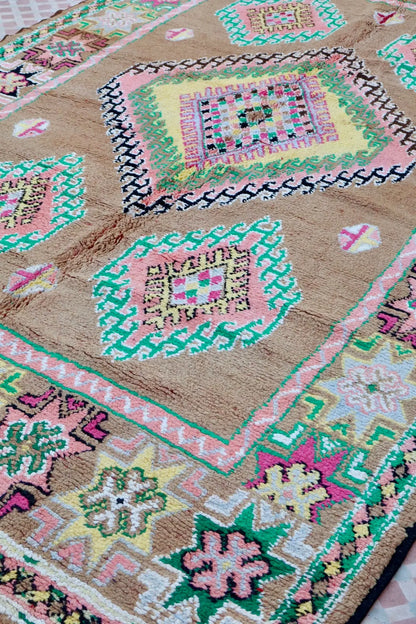 Tapis Berbère Boujaad Antique Marron Multicolore  - 352 x 196 cm Néda